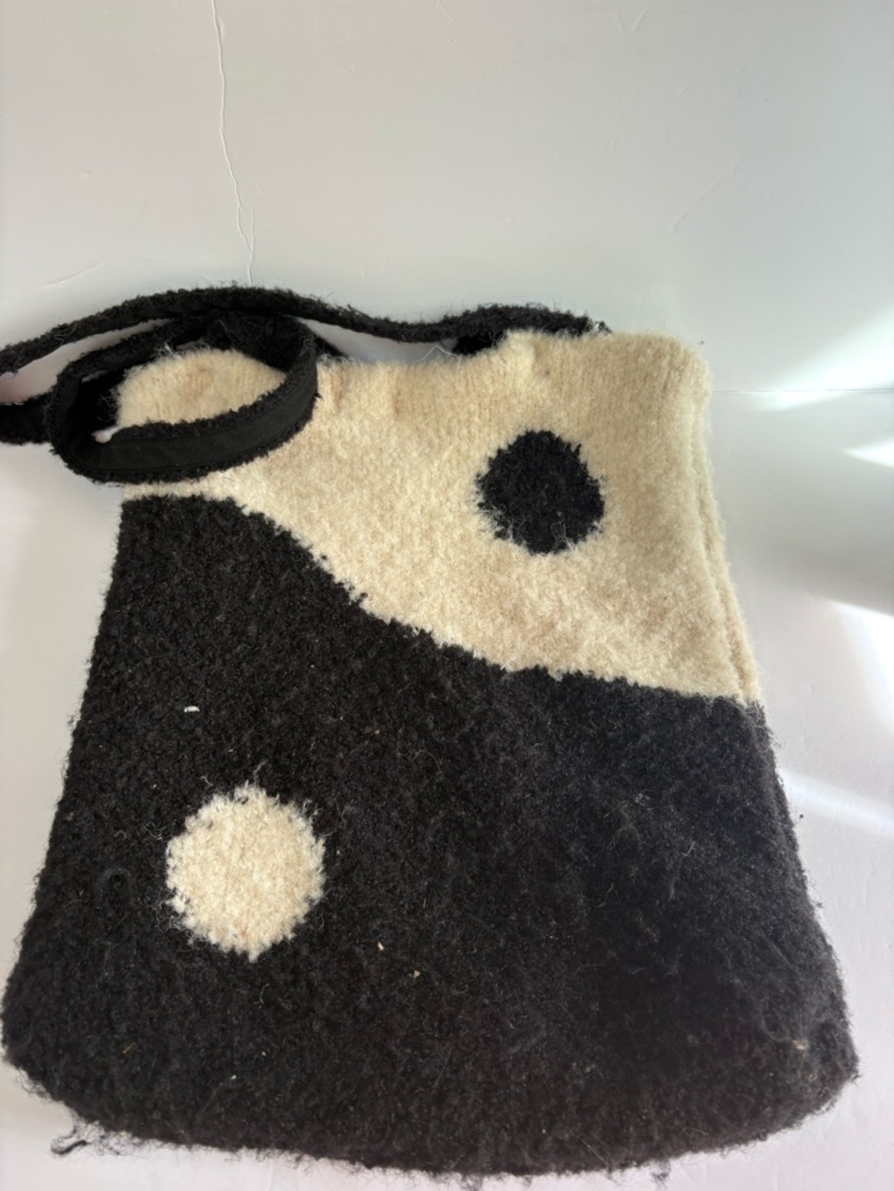 Free People Fuzzy Yin Yang Tote Bag